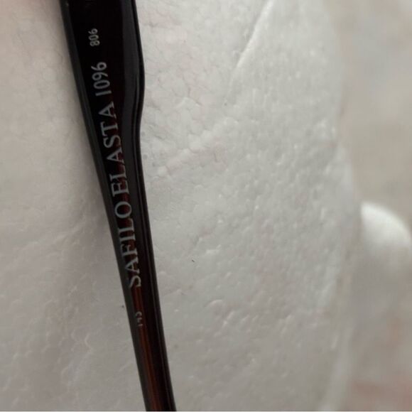 Safilo glasses brown gold frame cutout front sunglasses accessory eyewear - Picture 7 of 8